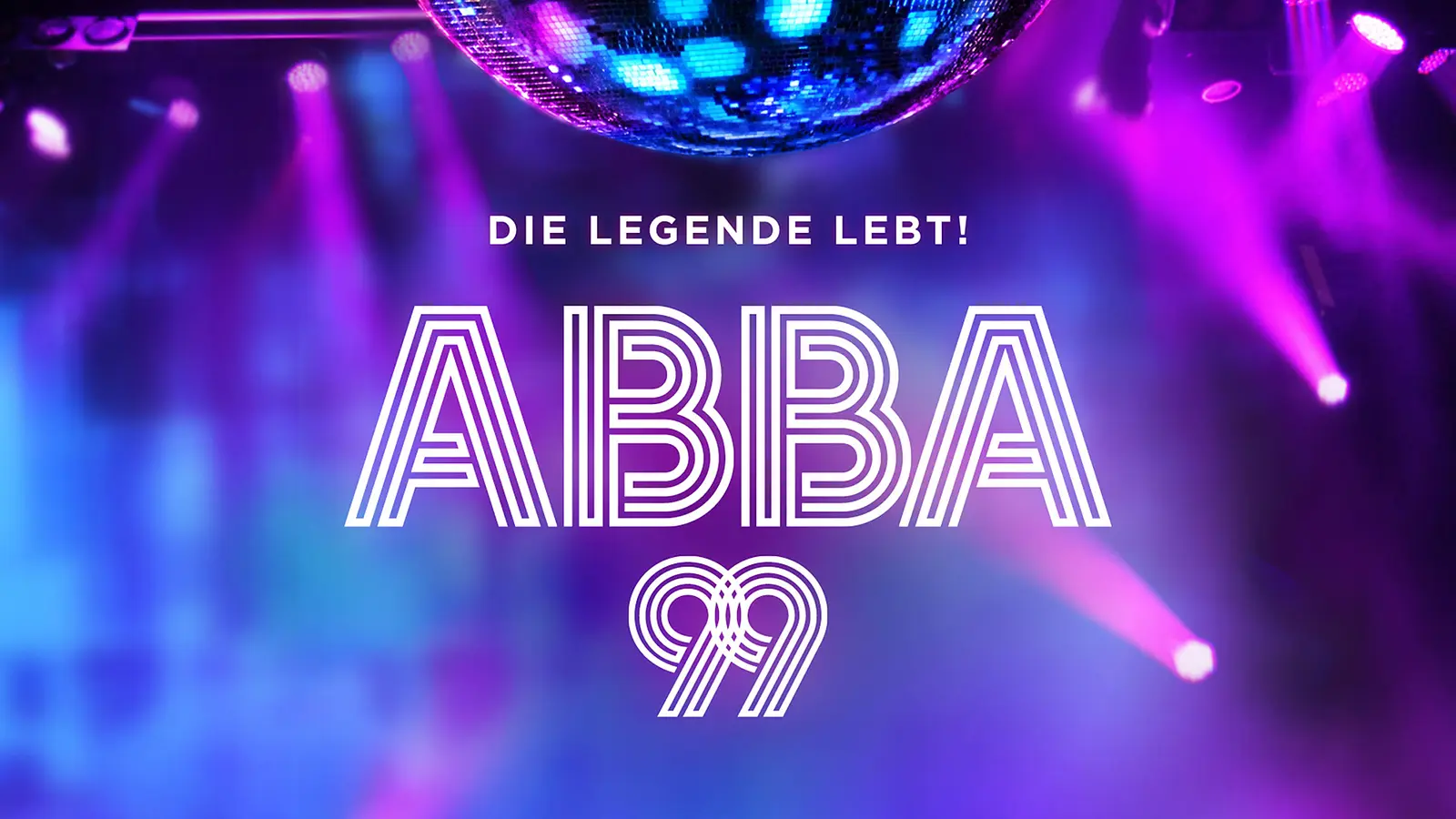 Foto für das Event ABBA Summer Night in violetten Farbtönen.