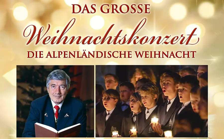 Weihnachtliche Grafik mit Collage aus zwei Bildern