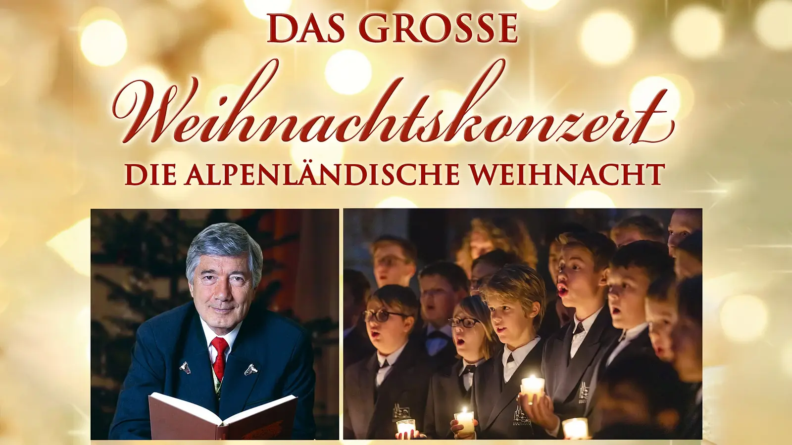 Weihnachtliche Grafik mit Collage aus zwei Bildern