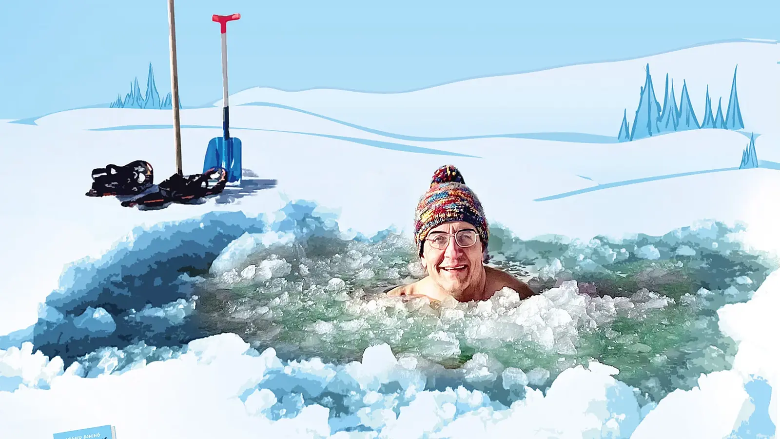 Foto für das Event Wigald Boning: Boning geht baden mit dem Künstler, der in eiskaltem Wasser badet.