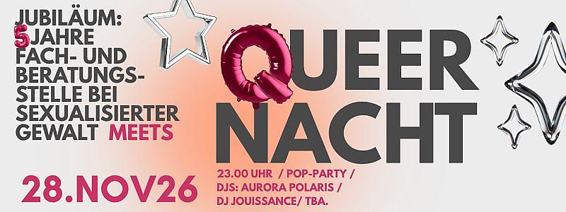 Jubiläums Queer Nacht: 5 Jahre Fach- und Beratungsstelle bei sexualisierter Gewalt