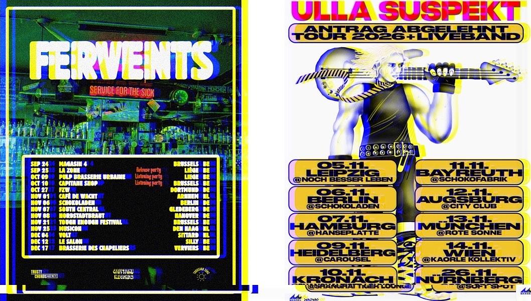 Fervents (indie/punk, bel) & Ulla Suspekt (nndw/post-punk/wave, nbg)