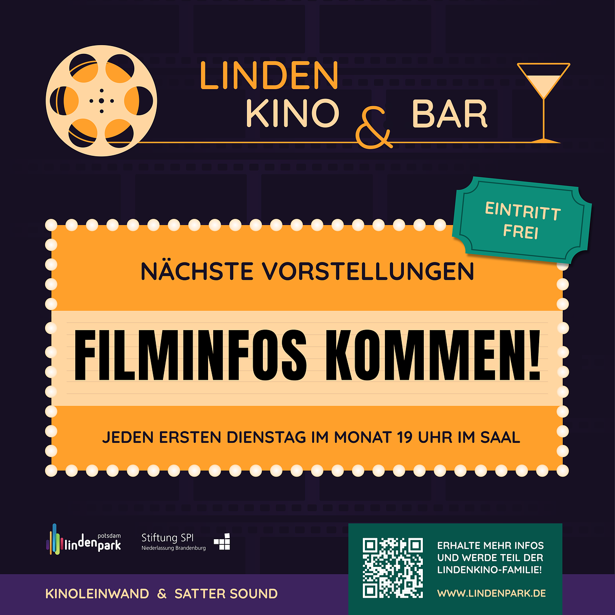 LINDENKINO & BAR – DAS FILMHIGHTLIGHT DES MONATS