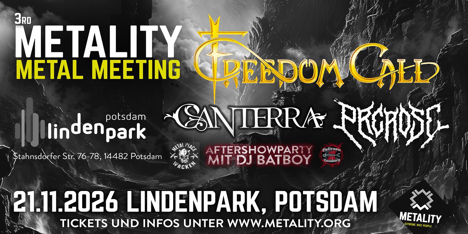 3. METALITY METAL MEETING – mit Konzert & Aftershow