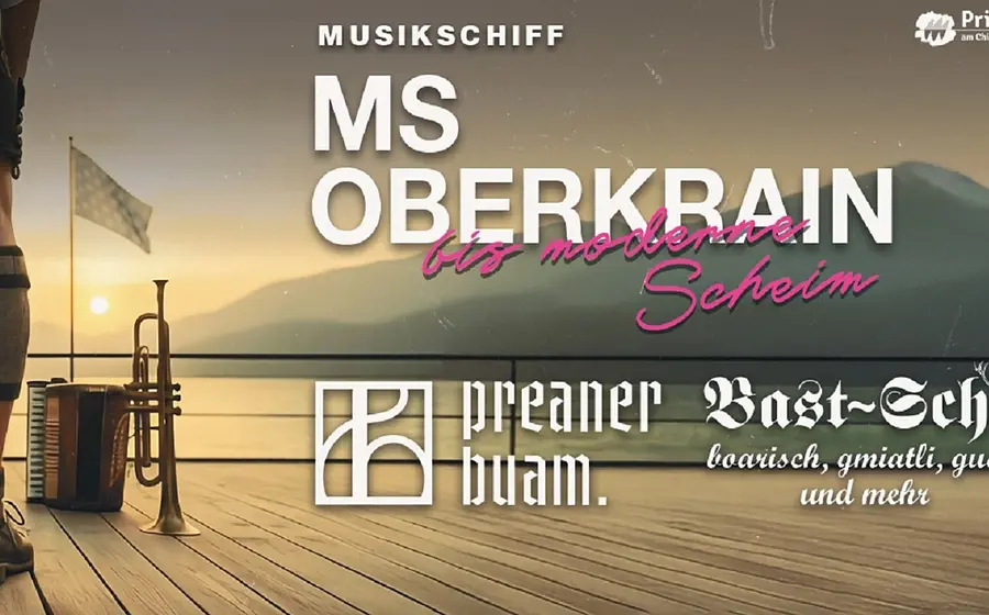 Das Plakat für die Veranstaltung ‚Von Oberkrain bis moderne Scheim‘