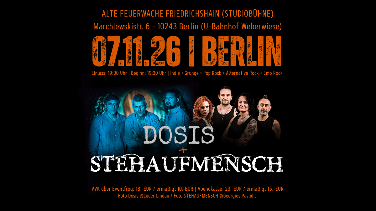 DOSIS + STEHAUFMENSCH - Doppelkonzert
